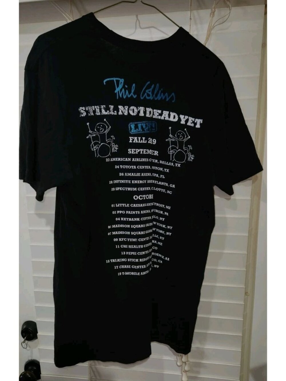 PHIL COLLINS  Still Not Dead Yet 2019 US Tour Shirt unisex MEDIUM - Picture 2 of 7